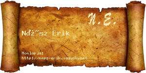 Nász Erik névjegykártya