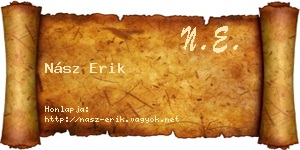 Nász Erik névjegykártya