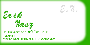 erik nasz business card